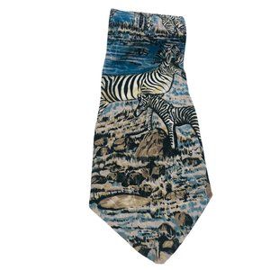 Lost Kingdom Zebra Tie Made In USA Wildlife Tie